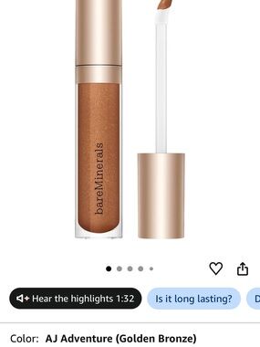 bareMinerals Hydrating Lip Gloss-Balm in Golden Bronze - Sincerity
